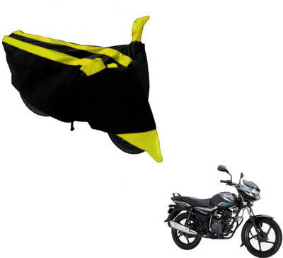 Amanzo Two Wheeler Cover for Bajaj(Discover 100 DTS-i, Black, Yellow)