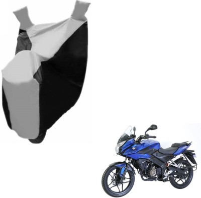 Auto Hub Two Wheeler Cover for Bajaj(Pulsar AS 150, Black, Silver)