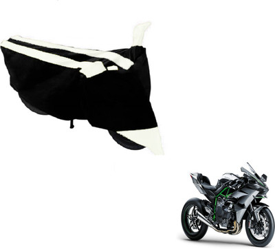 Flipkart SmartBuy Two Wheeler Cover for Kawasaki(Ninja 1000, Black, White)