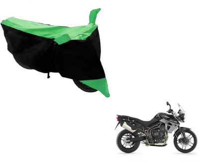 MOCKHE Two Wheeler Cover for Triumph(Tiger 800 XR, Black, Green)