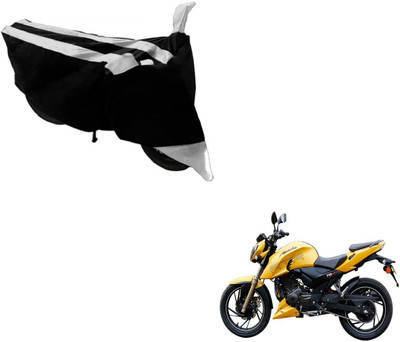 NIKS Two Wheeler Cover for TVS(Apache, Black, Silver)