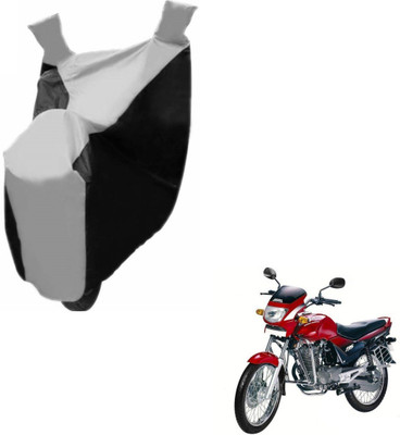 Auto Hub Two Wheeler Cover for Hero(Ambition, Black, Silver)