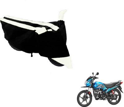 Amanzo Two Wheeler Cover for Hero(Passion Pro TR, Black, White)
