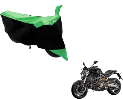 MOCKHE Two Wheeler Cover for Ducati(Monster 821, Black, Green)