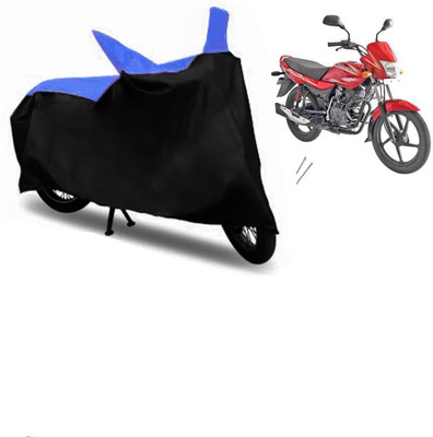 InayaAutoMotive Two Wheeler Cover for Bajaj(Platina 100 DTS-i, Black, Blue)