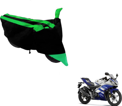 MOCKHE Two Wheeler Cover for Yamaha(YZF, Black, Green)