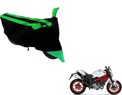 MOCKHE Two Wheeler Cover for Ducati(Monster 796 S2R, Black, Green)