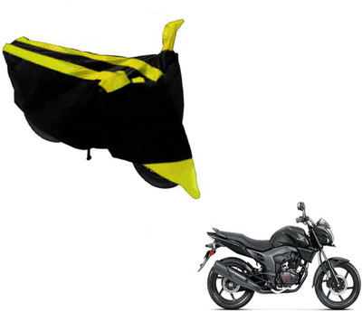 MOCKHE Two Wheeler Cover for Honda(CB Trigger, Black, Yellow)
