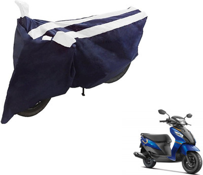 Auto Hub Two Wheeler Cover for Suzuki(Let's, Black, White)