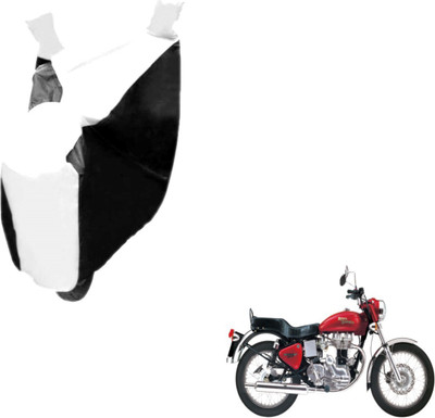 Auto Hub Two Wheeler Cover for Royal Enfield(Black, White)