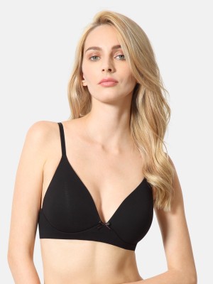 VAN HEUSEN Women Black Solid Antibacterial Padded Live-In Bra Women Balconette Heavily Padded Bra(Black)