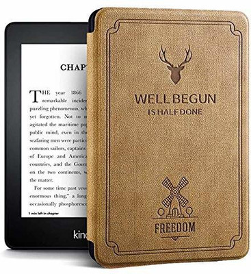 GALARIX Book Cover for Amazon Kindle Paperwhite 10th Generation 2018(BROWN)