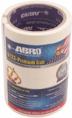 ABRO Single Sided Handheld Dispenser Masking Tape (Manual)(Set of 3, White)