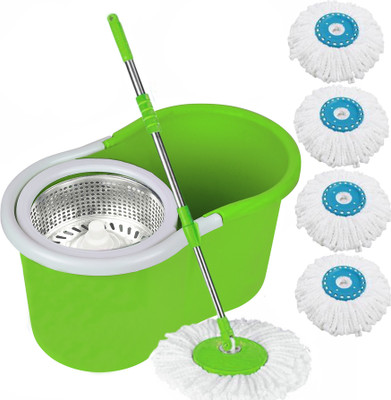 V-MOP - Degree Self Spin Wringing With 5 Super Absorbers for Home & Office Floor Mop Set(Multicolor)
