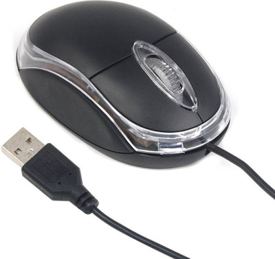 OK USB R-Pluss Wired Ambidextrous Optical Mouse(USB 2.0, USB 3.0, Black)