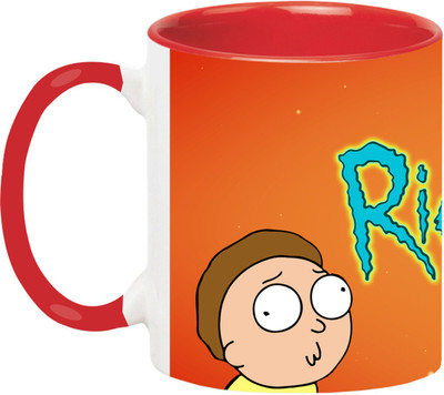 Ashvah Rick And Morty Cartoon -3374-Red Ceramic Coffee Mug(350 ml)