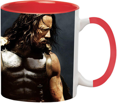 ARTBUG Hercules Dwayne Johnson-2716-Red Ceramic Coffee Mug(350 ml)