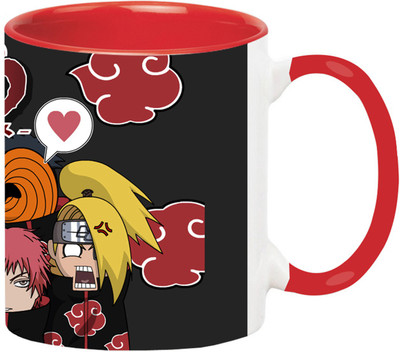 Ashvah Akatsuki Naruto - 3046-Red Ceramic Coffee Mug(350 ml)