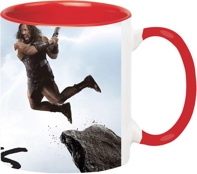 ARTBUG Hercules Dwayne Johnson-2717-Red Ceramic Coffee Mug(350 ml)