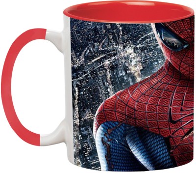 Ashvah Spiderman Superhero - 2863-Red Ceramic Coffee Mug(350 ml)