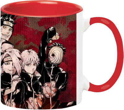 Ashvah Akatsuki Naruto - 3045-Red Ceramic Coffee Mug(350 ml)