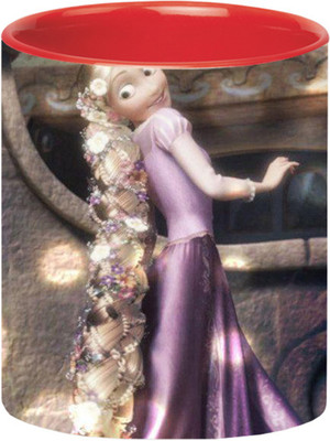 ARTBUG Rapunzel Fairy Tale -3352-Red Ceramic Coffee Mug(350 ml)