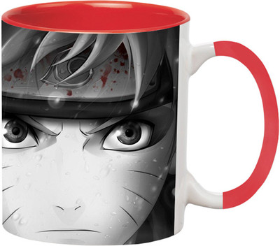 ARTBUG Naruto Cartoon -3284-Red Ceramic Coffee Mug(350 ml)