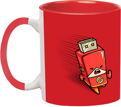 ARTBUG The Flash - 2924-Red Ceramic Coffee Mug(350 ml)