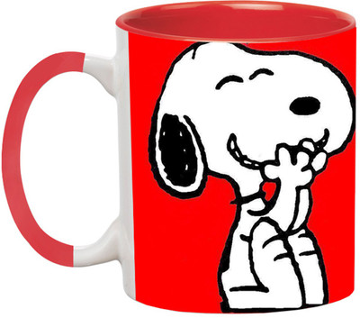 ARTBUG Snoopy Movie character - 3420-Red Ceramic Coffee Mug(350 ml)