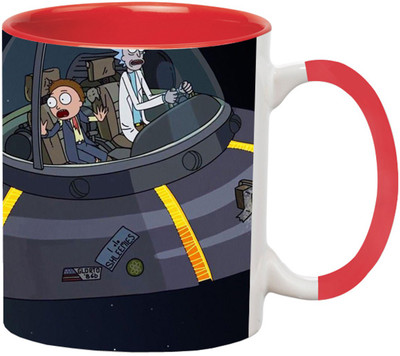 ARTBUG Rick And Morty Cartoon -3387-Red Ceramic Coffee Mug(350 ml)