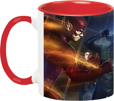 Ashvah The Flash - 2930-Red Ceramic Coffee Mug(350 ml)