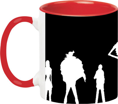 ARTBUG One Piece Cartoon -3317-Red Ceramic Coffee Mug(350 ml)