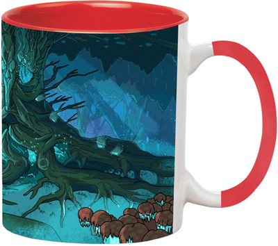 Ashvah Rick And Morty Cartoon -3385-Red Ceramic Coffee Mug(350 ml)