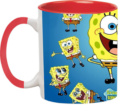 ARTBUG SpongeBob SquarePants -3431-Red Ceramic Coffee Mug(350 ml)