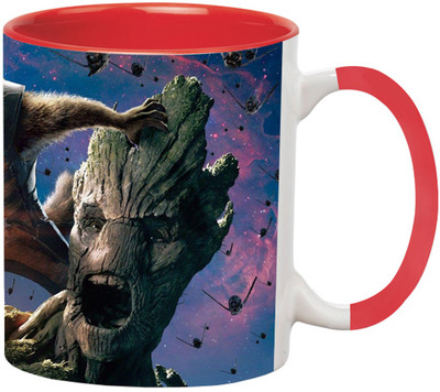 ARTBUG Groot Superhero -2676-R Ceramic Coffee Mug(350 ml)
