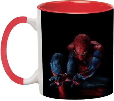 Ashvah Spiderman Superhero - 2860-Red Ceramic Coffee Mug(350 ml)