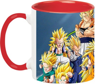 Ashvah Dragon Ball Z Cartoon -3186-Red Ceramic Coffee Mug(350 ml)