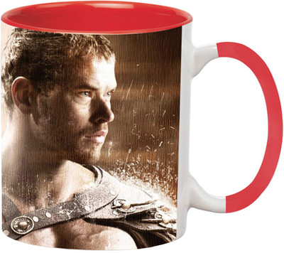 ARTBUG Hercules Greek Hero -2726-Red Ceramic Coffee Mug(350 ml)