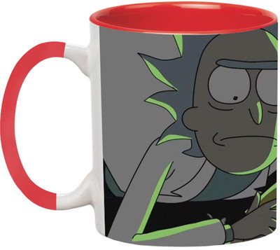 ARTBUG Rick And Morty Cartoon -3412-Red Ceramic Coffee Mug(350 ml)