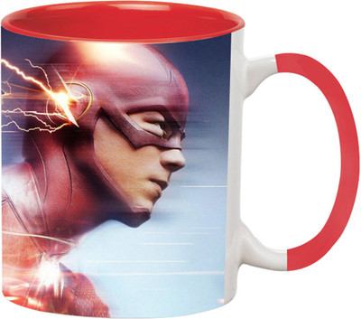 Ashvah The Flash - 2920-Red Ceramic Coffee Mug(350 ml)