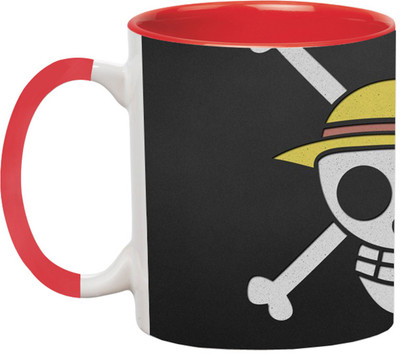 ARTBUG One Piece Cartoon -3291-Red Ceramic Coffee Mug(350 ml)