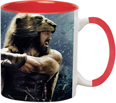 ARTBUG Hercules Dwayne Johnson-2725-Red Ceramic Coffee Mug(350 ml)