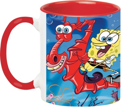 ARTBUG SpongeBob SquarePants -3432-Red Ceramic Coffee Mug(350 ml)