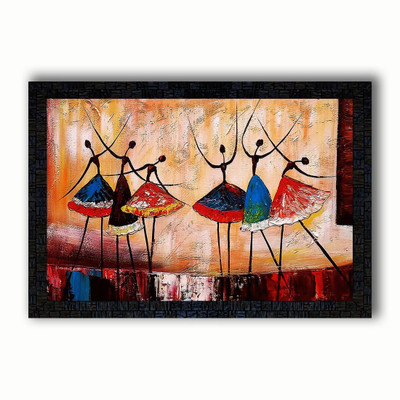 Poster N Frames UV Textured Decorative Art Print of Modern Artistic with wooden synthetic frame Digital Reprint 14 inch x 20 inch Painting(With Frame)