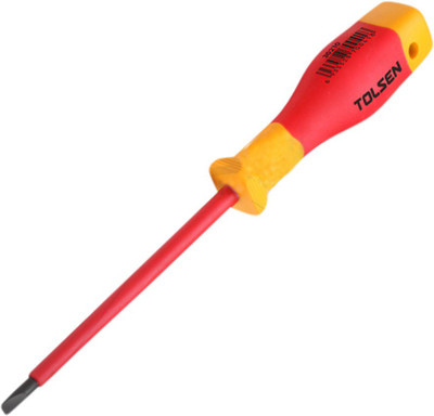 TOLSEN V30205, VDE Slotted Screwdriver 0.5*3.0*100mm| Standard Screwdriver(Pack of 1)