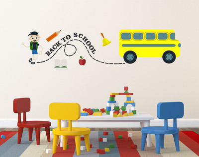 fuzzy 40 cm School Self Adhesive Sticker(Pack of 1)