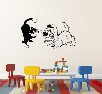 fuzzy 75 cm animals Self Adhesive Sticker(Pack of 1)