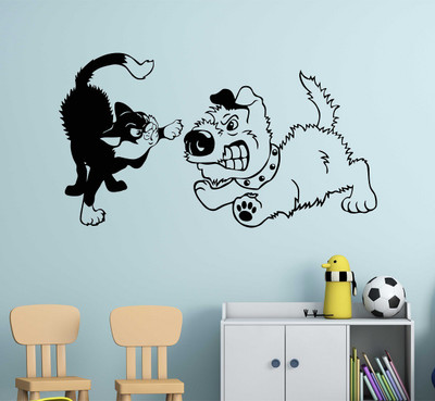 fuzzy 70 cm animals Self Adhesive Sticker(Pack of 1)