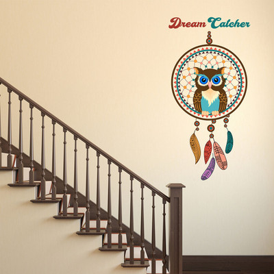 fuzzy 40 cm owl Self Adhesive Sticker(Pack of 1)