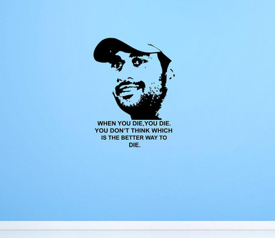 fuzzy 65 cm MS Dhoni Self Adhesive Sticker(Pack of 1)